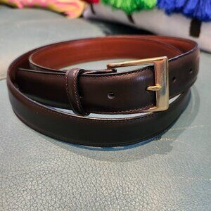 COACH Brown Leather Belt with Brass Buckle Model# 5953